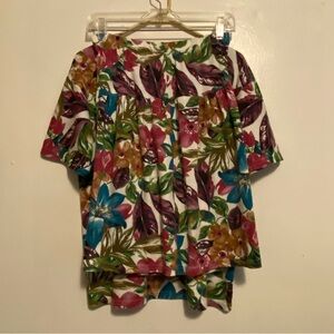 Vintage Top & Skirt Outfit Cristin Stevens Sports Floral  Women’s‎ Medium USA